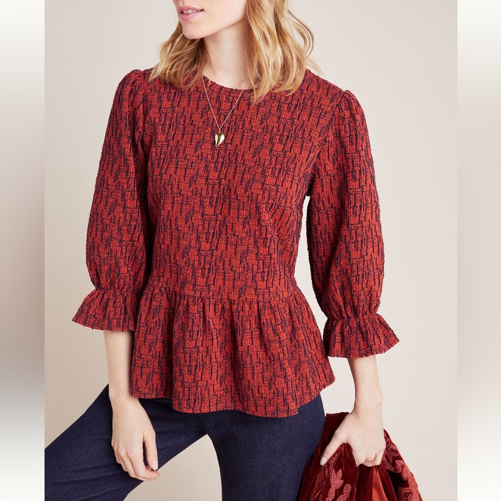 Anthropologie Perette Peplum Top.